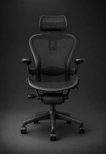 Herman Miller Aeron Gaming Bureaustoel - Incl. Hoofdsteun, Verzenden, Zwart, Zo goed als nieuw, Bureaustoel
