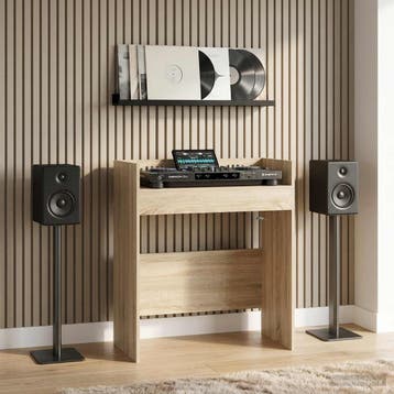 vidaXL DJ Tafel Sonoma Eiken 62 x 45 x 102 cm Bewerkt hout, Verzenden, Nieuw