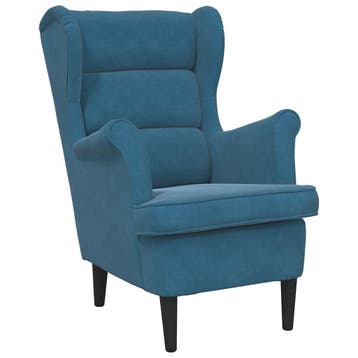 Fauteuil fluweel blauw - Upgrade je interieur chic en voo..., Huis en Inrichting, Verzenden, Nieuw, 75 tot 100 cm, 50 tot 75 cm