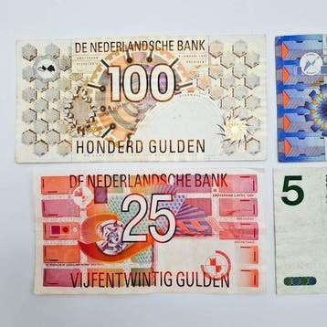 Nederland. - 5, 10, 25, 100 Gulden - 1992, 1989, 1997, 1973