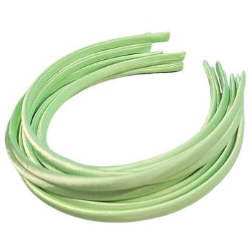 Fako Fashion - Diadeem - Satijn - 10mm - Lichtgroen - 10, Verzenden
