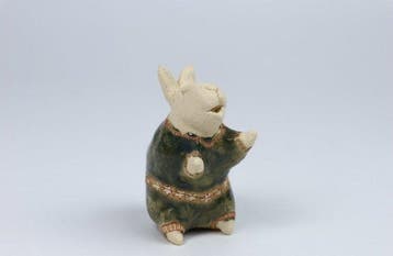Conteneur - Support dencens en céramique en forme de lapin