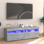 vidaXL Tv-meubel met LED-verlichting 120x35x40 cm grijs, Huis en Inrichting, Kasten |Televisiemeubels, Verzenden, Nieuw