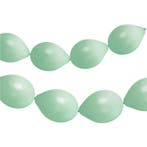 Mintgroene Ballonnenslinger Powder Pistache 3m 8st, Verzenden, Nieuw
