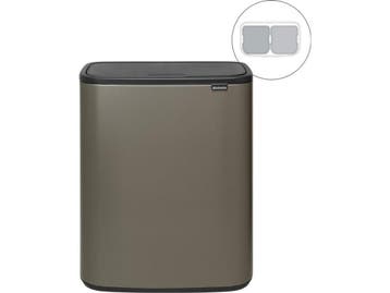 Brabantia Bo Touch Bin Prullenbak - 2 x 30 liter -, Verzenden