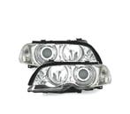 Phares Pour Bmw Série 3 E46 2P 99-01 Angel Eyes Chromé, Verzenden