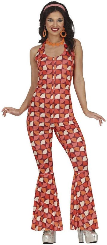 Disco 70S Jumpsuit Dames Retro, Kleding | Dames, Verzenden, Nieuw