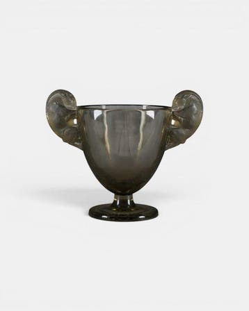 René Lalique - Vase - R Lalique «Béliers» vase en verre
