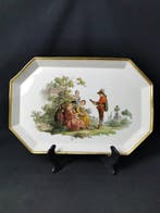 Meissen - Scena galante - Vassoio - 41x27,5cm - XX secolo -