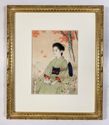Girl and Book () - Terasaki Kgy (18661919) -