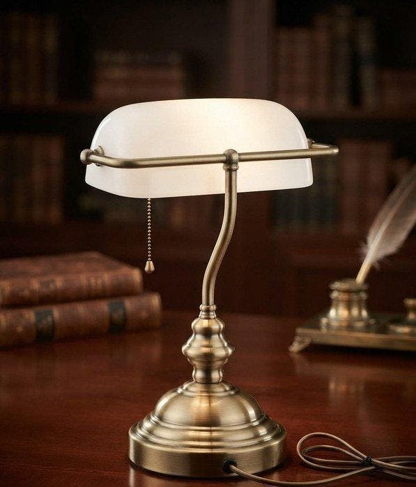 Plafondlamp - Messing, Glas, Antiek en Kunst, Kunst | Designobjecten