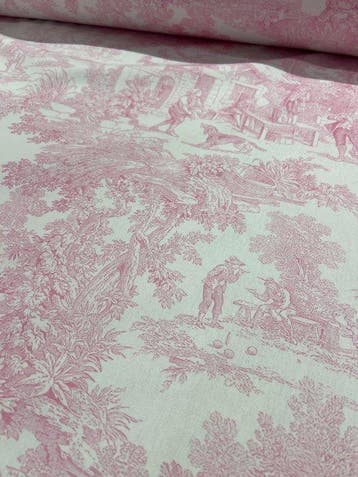 Cotone stampato toile de jouy 600 x 280 - Meubelstof - 600