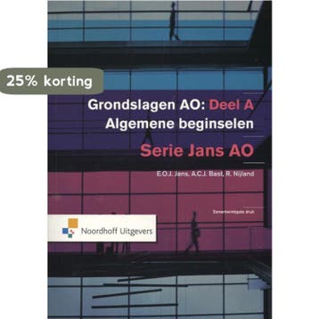 Grondslagen administratieve organisatie: deel A Algemene, Verzenden, Zo goed als nieuw, E.O.J. Jans