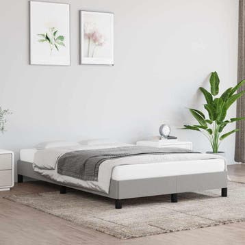 vidaXL Bedframe zonder matras 120x200 cm stof lichtgrijs, Verzenden