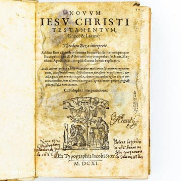 BEZA, Theodorus (1519–1605) Novum Jesu Christi Testamentum