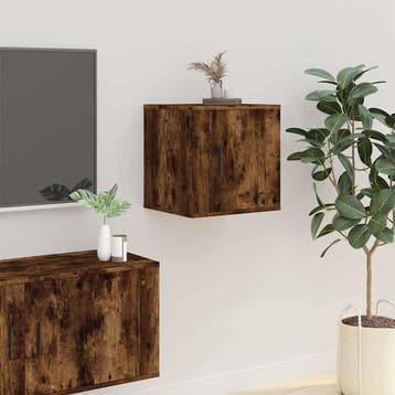 vidaXL Tv-wandmeubel 40x34,5x40 cm gerookt eikenkleurig, Huis en Inrichting, Kasten |Televisiemeubels, Verzenden, Nieuw