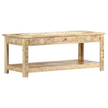 Salontafel vintage mangohout | Tweede kansje | OP = OP, Huis en Inrichting, 50 tot 100 cm, 100 tot 150 cm, Verzenden, Vintage