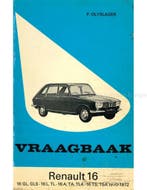 1970-1972 RENAULT 16 GL | GLS | L | TL | A | TA | TLA | TS