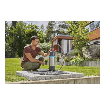 Gardena 5900/4 inox automatic dompeldrukpomp 5900 l/h, Jardin & Terrasse, Ophalen of Verzenden