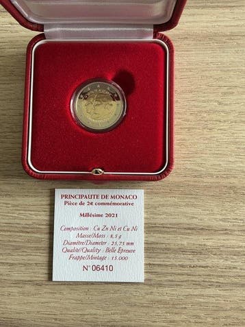 Monaco. 2 Euro 2021 10 Ans du Mariage Princier Proof
