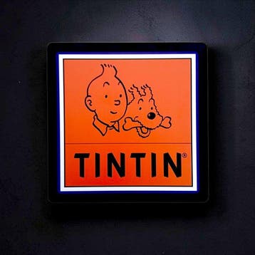 Lichtbord - Boutique Tintin - Lichtreclame - Aluminium,, Nieuw