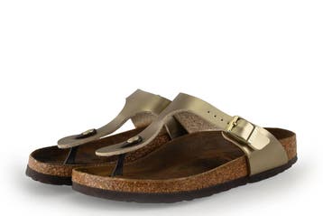Birkenstock Sandalen in maat 39 Goud, Overige kleuren, Verzenden, Sandalen of Muiltjes, Gedragen