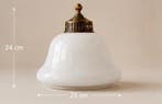 Lamp ornament - Verguld messing, Opaline glas - Franse, Antiek en Kunst