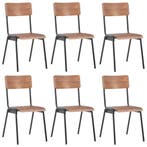 vidaXL Eetkamerstoelen 6 st multiplex bruin, Verzenden, Nieuw