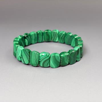 malachiet armband - Hoogte: 12 mm - Breedte: 61 mm- 29 g