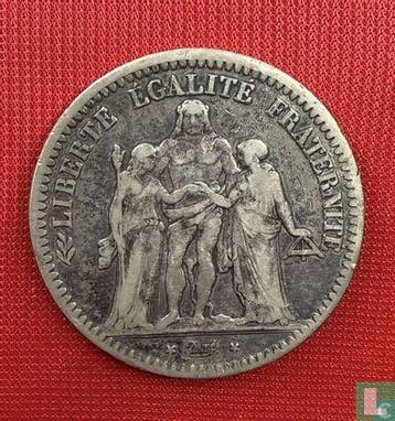 Frankrijk 5 francs 1849 (Hercules - A), Verzenden, Losse munt