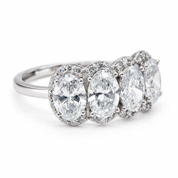 Zonder minimumprijs - Ring - 14 karaat Witgoud - 2.35ct. tw.