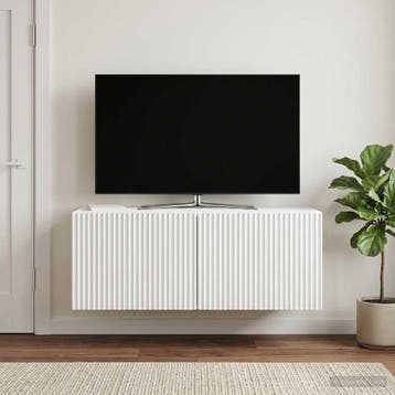 vidaXL Wandmontage TV-kast Wit 78,5 x 31 x 30 cm Bewerkt, Verzenden, Nieuw