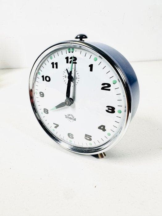 Wekker - Timecal “Luminous Blue” Alarm Clock with Original, Antiek en Kunst, Antiek | Klokken