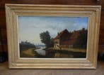 Johannes Frederik Hulk (1829-1911) - Rivierlandschap met
