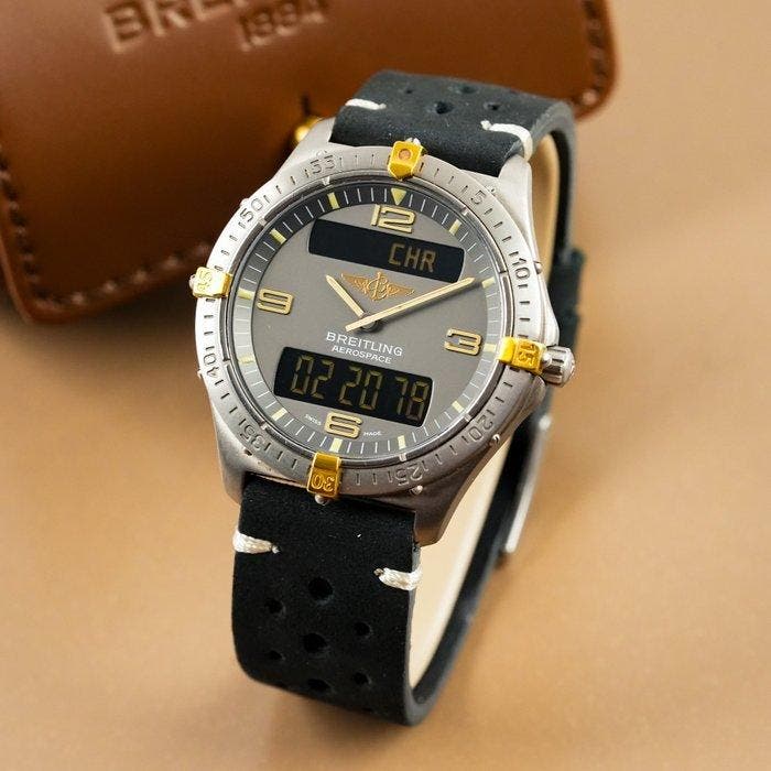 Breitling - Aerospace Titanium Analog-Digital Pilot Watch, Handtassen en Accessoires, Horloges | Heren
