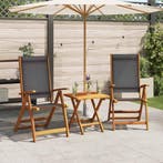 vidaXL Tuinstoelen inklapbaar 2 st massief acaciahout en, Verzenden, Nieuw
