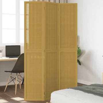 vidaXL Kamerscherm met 3 panelen massief paulowniahout bruin, Verzenden, Nieuw