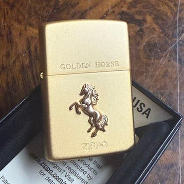 Zippo - Golden Horse - Aansteker - Messing, Verguld, Staal, Nieuw