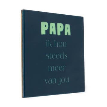 Tegeltje papa, Huis en Inrichting, Woonaccessoires | Tekstborden en Spreuken, Ophalen of Verzenden, Nieuw