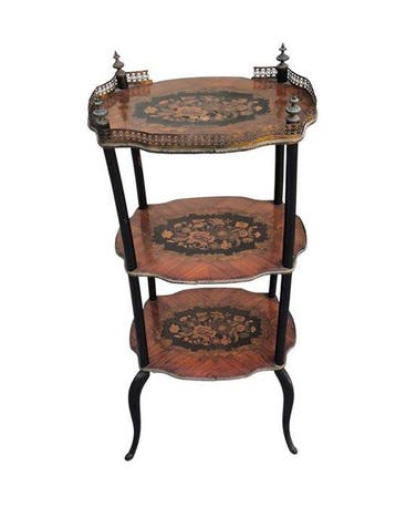 Bijzettafel - Hout, Brons, Metaal