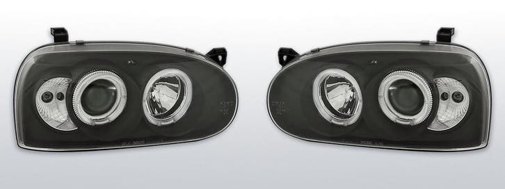 Koplampen geschikt voor Volkswagen Golf 3 92-97  Halo Rims z, Auto-onderdelen, Verlichting, Nieuw, Volkswagen, Verzenden
