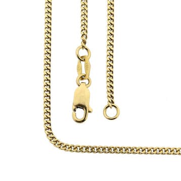 Gouden gourmetschakel ketting, Ophalen of Verzenden, Gebruikt, Goud, Goud