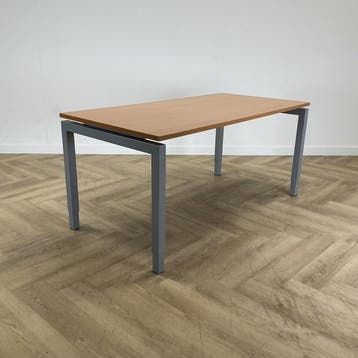 verstelbaar bureau / tafel 160x80 cm, beuken - grijs, In hoogte verstelbaar, Gebruikt