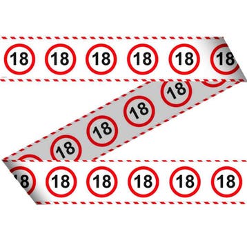 Afzetlint 18 Jaar Verkeersbord 15m, Verzenden, Nieuw