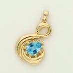 Hanger - 14 karaat Geel goud Spinel - Diamant