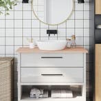 vidaXL Wastafelblad 100x60x1,5 cm massief beukenhout, Huis en Inrichting, Keuken | Keukenelementen, Verzenden, Nieuw