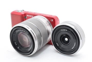 Sony a NEX-3 Red + E 3.5-5.6/18-55mm OSS + E 2.8/16mm