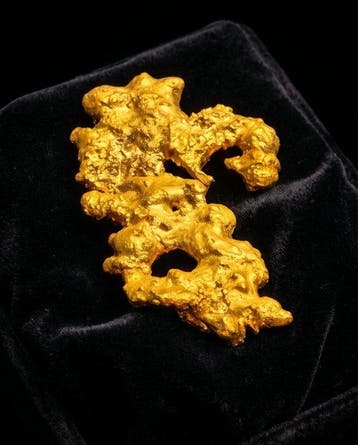 Goud Goud nugget - Hoogte: 48.41 mm - Breedte: 24.86 mm-