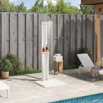 vidaXL Buitendouche Wit 75 x 76 x 217 cm Massief grenenhout, Verzenden, Nieuw