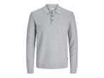 Veiling - Jack &amp; Jones Sandri Knit LS Polo Grijs - S, Nieuw